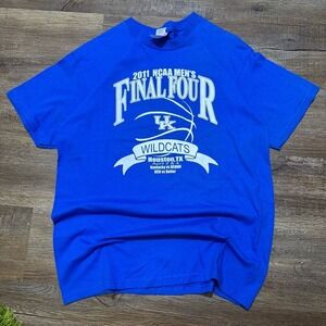 Kentucky Wildcats 2011 NCAA Final Four Basketball T Shirt Mens Large Blue Gildan